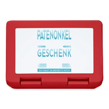 Patenonkel Bester Patenonkel Der Welt Geschenke - Brotdose - Rot - Vorne
