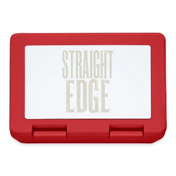 Straight Edge Lettering for Straight Edger Life - Lunchbox - red - Front