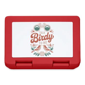 Talk Birdy to me Bird Watcher Pun Humor - Lunchbox - red - Front