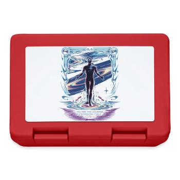 Soi cosmique | Citation de l’univers d’Alan Watts - Boîte à goûter - rouge - Devant