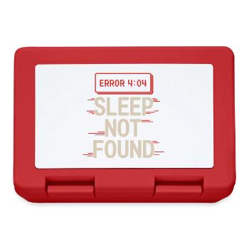 404 sleep not found Funny Computer Geek Humor - Lunchbox - red - Front