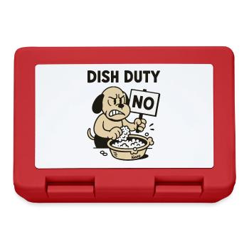 Cuisine Service de vaisselle et de vaisselle Le chien dit non - Boîte à goûter - rouge - Devant