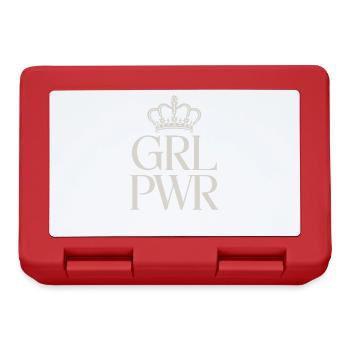 Femmes Pouvoir GRL PWR Fille Patriarcat Féminisme - Boîte à goûter - rouge - Devant