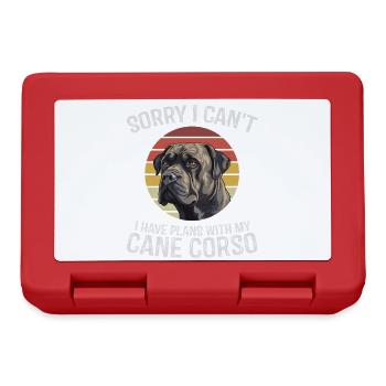 Cane Corso Apology Graphic T-Shirt - Lunchbox - red - Front