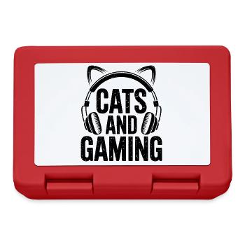 Gamer Spruch Gamerin Katzen Lustig Gaming Geschenk - Brotdose - Rot - Vorne