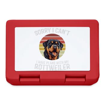 Humorvolles Rottweiler Zitat T-Shirt - Brotdose - Rot - Vorne