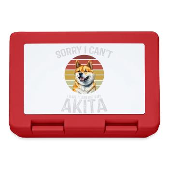 Akita Dog Apology Graphic  - Lunchbox - red - Front