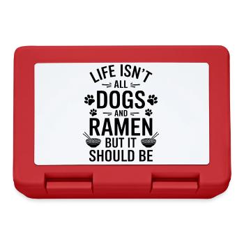 Ramen Dogs Anime Funny Kawaii Ramen Gift - Lunchbox - red - Front