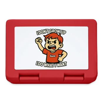 I'm not growing up. I do what I want. - Lunchbox - red - Front