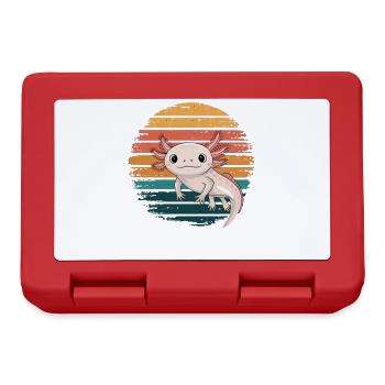 Rétro Axolotl Vintage Sunset Axolotl Cadeaux Enfants - Boîte à goûter - rouge - Devant