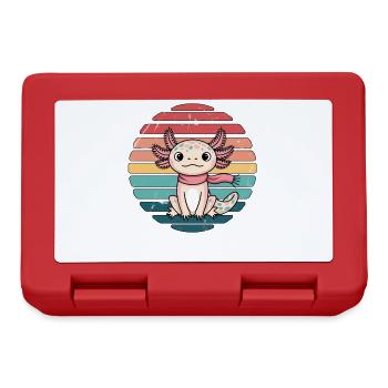 Rétro Axolotl Vintage Sunset Axolotl Cadeaux Enfants - Boîte à goûter - rouge - Devant
