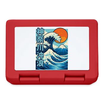 Big Wave Kanagawa Comic Style - Lunchbox - red - Front