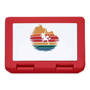Vintage Bouldering Mountain Rock Climbing Gifts - Brotdose - Rot - Vorne