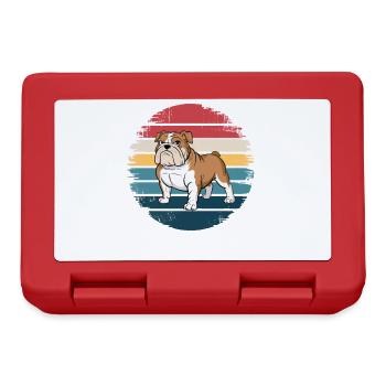 Rétro bouledogue français vintage amoureux des chiens cadeaux - Boîte à goûter - rouge - Devant