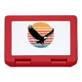 Retro Vintage Eagle Sunset Nature Lover Eagle Bird - Lunchbox - red - Front