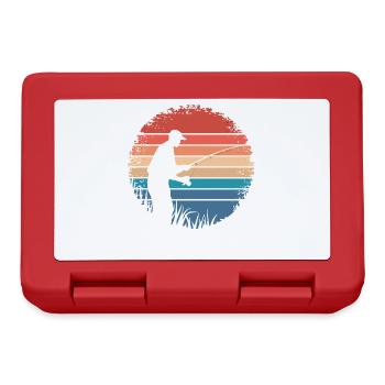 Retro Vintage Fishing Outdoors Fishing Lover Gifts - Lunchbox - red - Front
