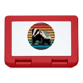 Retro Vintage Honey Badger Animal Lover Gifts - Brotdose - Rot - Vorne