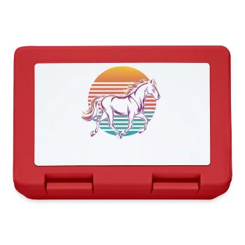 Retro Vintage Horse Animal Lover Horse Gifts - Brotdose - Rot - Vorne