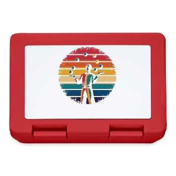 Retro Vintage Juggling Circus Performer Gifts - Brotdose - Rot - Vorne