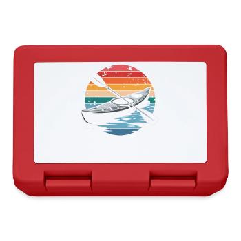Retro Vintage Kayak Adventure Sunset Paddling - Lunchbox - red - Front