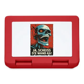Skull crie : Fuck the wall ! - Boîte à goûter - rouge - Devant