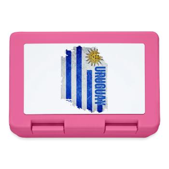 Vertikale Uruguay-Flagge, uruguayischer Stolz - Brotdose - Pink - Vorne