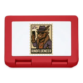Influenceur de bœuf fluencer élégant avec selfie - Boîte à goûter - rouge - Devant