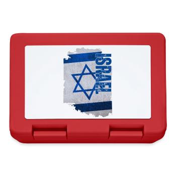 Vertical Israel flag, I love Israel - Lunchbox - red - Front