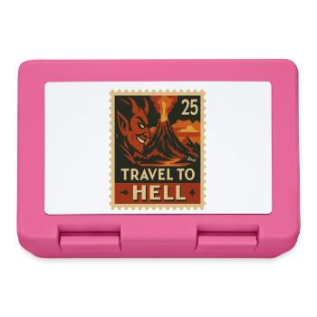 Teuflische Reise zur Hölle als Briefmarke - Brotdose - Pink - Vorne