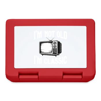 I'm Not Old – I'm Classic Retro-TV Television - Lunchbox - red - Front