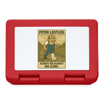 Peter Listless – Step by Step into Misery - Lunchbox - red - Front