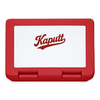 Kaputt Schriftzug im Retro Look - Brotdose - Rot - Vorne