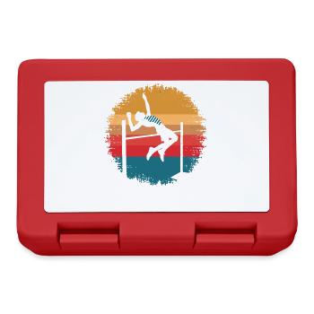 Retro Vintage High Jump Athlete Sports Lover Gifts - Lunchbox - red - Front