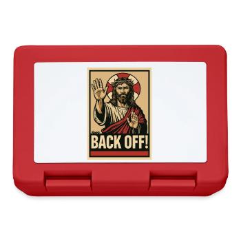 Jesus says stop and keep your distance - Lunchbox - red - Front
