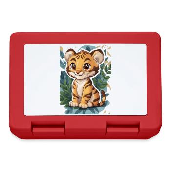 Cute Tiger – Fun Gift Idea for Kids - Lunchbox - red - Front