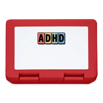 Humorvolles ADHD-T-Shirt mit To-Do-Liste - Brotdose - Rot - Vorne
