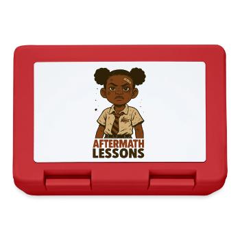 Strong schoolgirl with plaster - Lunchbox - red - Front