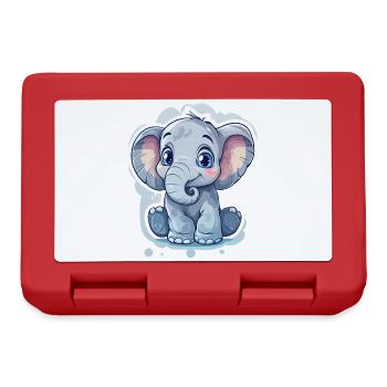 Elefant - Brotdose - Rot - Vorne