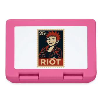Femme punk avec une coiffure rousse - Boîte à goûter - rose - Devant