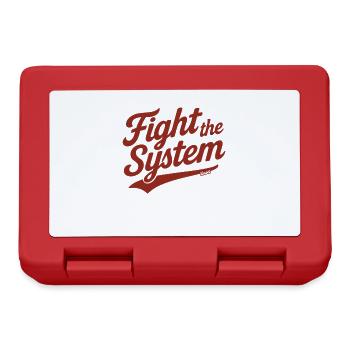 Fight the System Retro Protest Saying - Lunchbox - red - Front