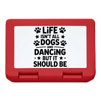 Tanzen Spruch Hunde Tanz Lustig Tanzen Geschenk - Brotdose - Rot - Vorne