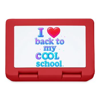 Neon Retro Zurück zur Schule Design - Brotdose - Rot - Vorne