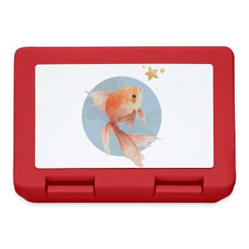 Goldfisch mit Weitblick - Brotdose - Rot - Vorne