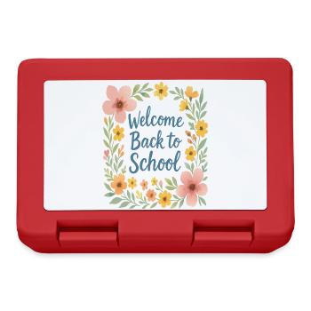 Back to School Floral Design - Lunchbox - red - Front