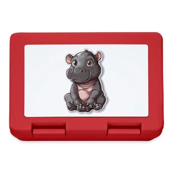 Hippopotamus - Lunchbox - red - Front