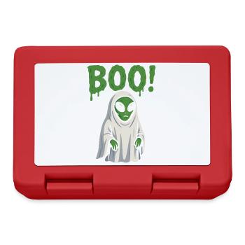 Alien Ghost Boo Funny Halloween Costume - Lunchbox - red - Front