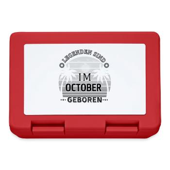 Legenden sind im Oktober geboren- Geburtstag Party - Brotdose - Rot - Vorne