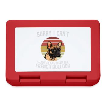 Bouledogue Français Humour T-Shirt Graphique - Boîte à goûter - rouge - Devant