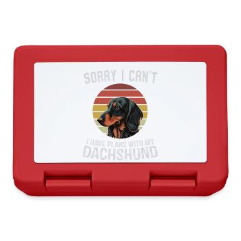 Sorry I Can't, I Have Plans With My Dachshund - Lunchbox - red - Front