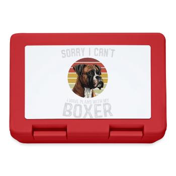 Sorry I Can't, I Have Plans With My Boxer - Lunchbox - red - Front